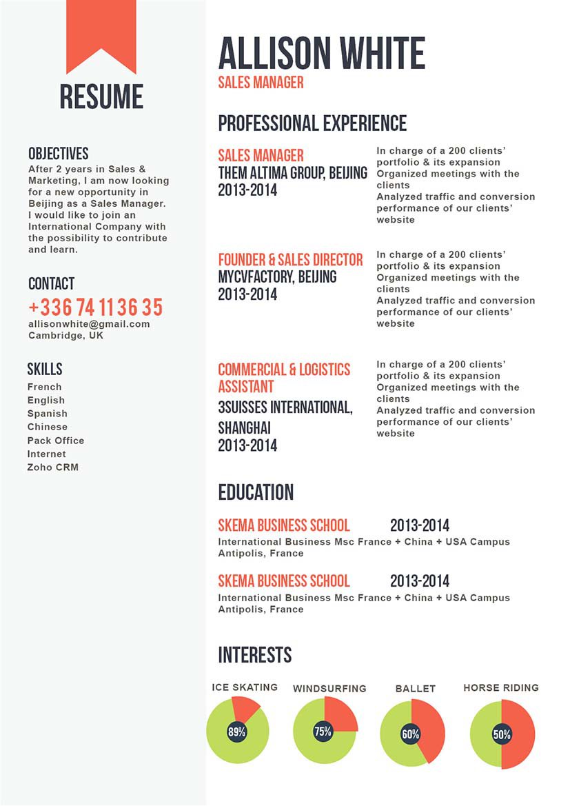 This professional resume template features a great format for all job types!