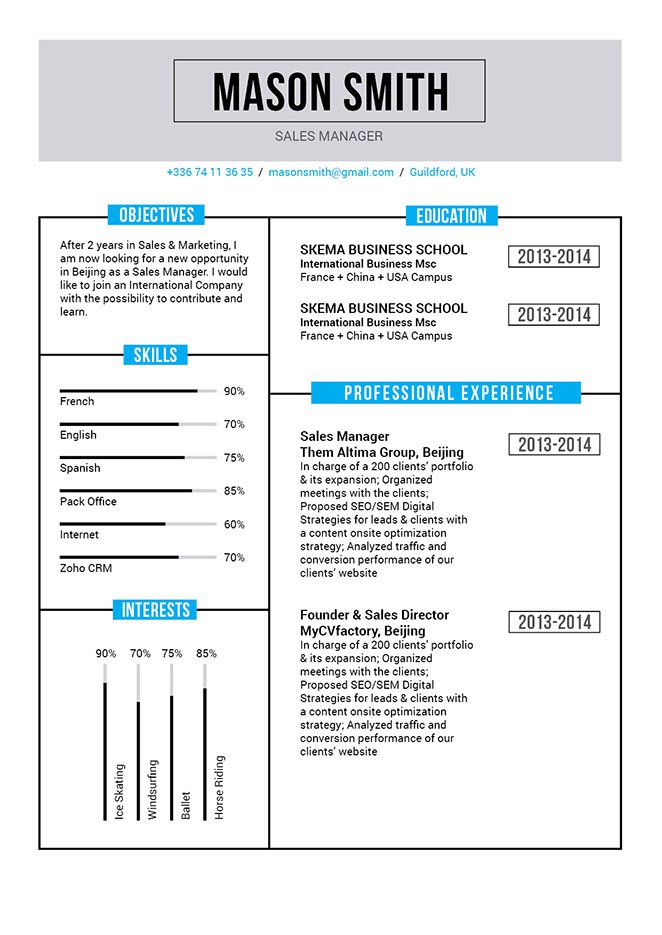 A functional resume template wit a great format bult to impres any recruiter who reads it!