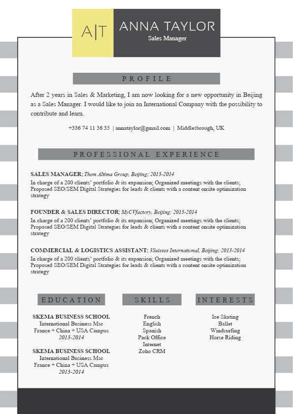 Grab this template and writing a good resume is made easy!