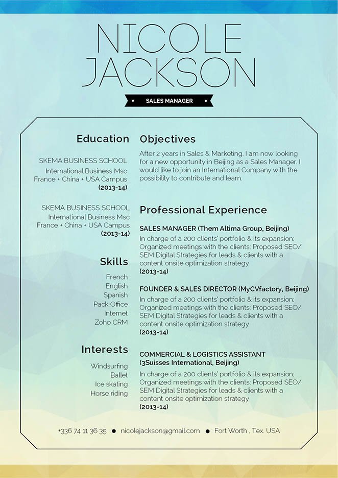 The formatting will surely impress your recruiter! Choose this resume template!