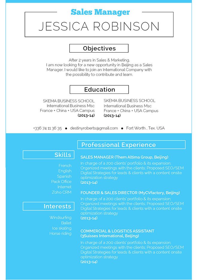 The lay out in this resume template is superb!