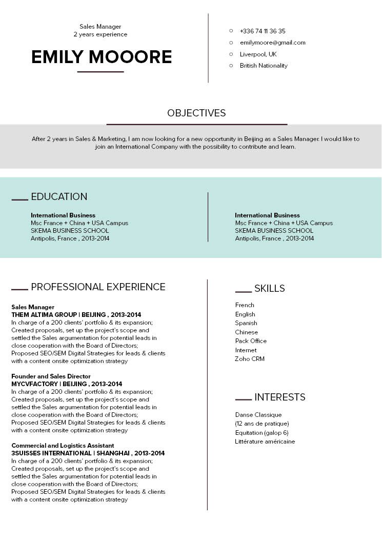 Grab the attention of your potential employer with this modern CV template and its superb format!