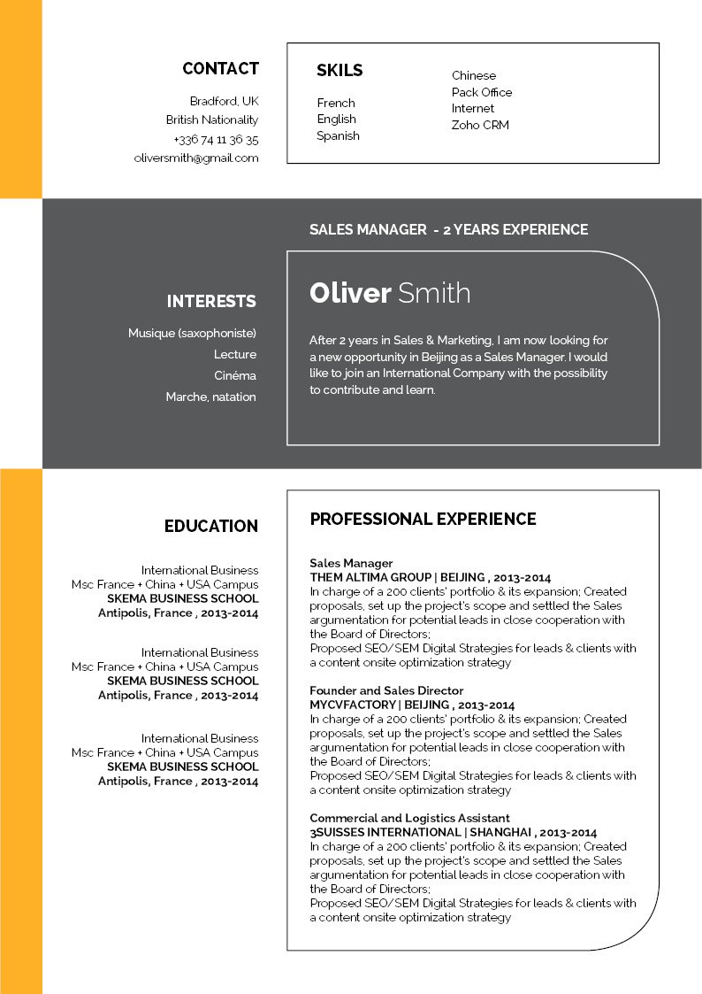 Thi professional resume template has a excellent format made for all job types!