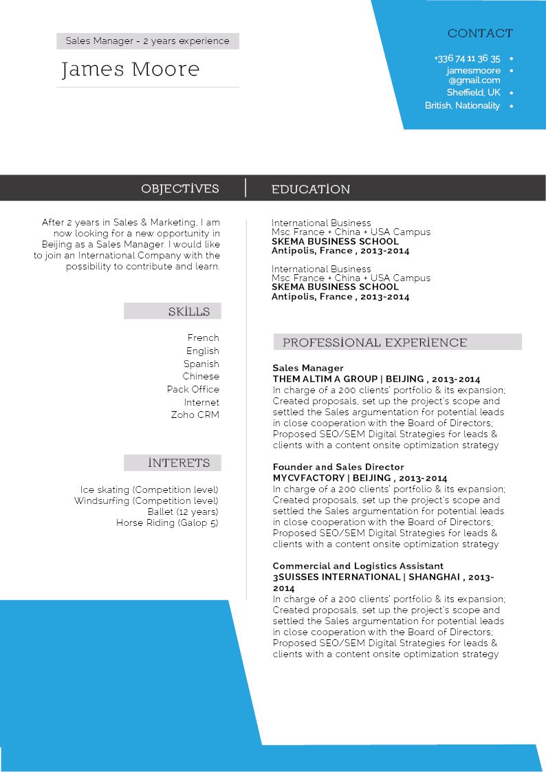 Format and layout crafter to perfection in this professional CV