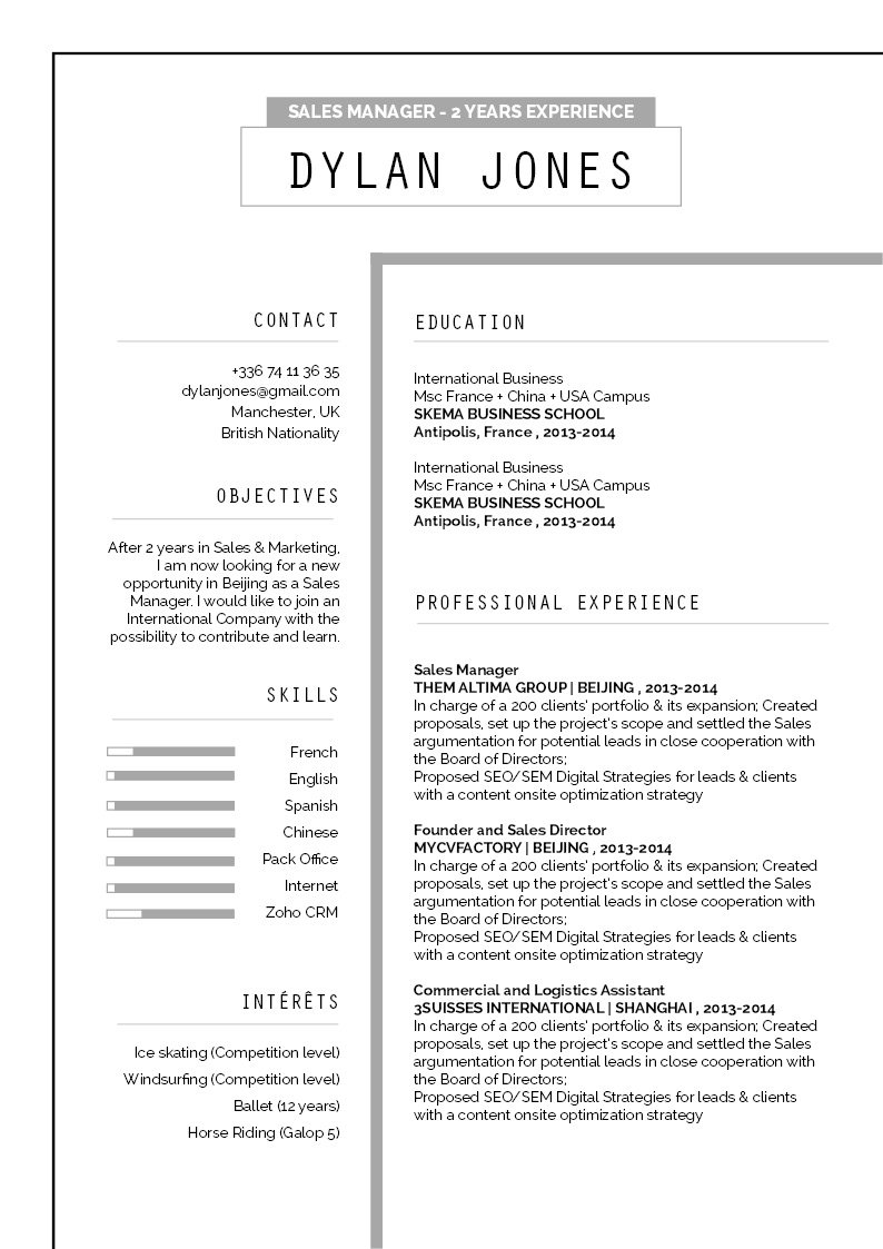 Professional Cv Template Gracious Resume · Mycvfactory 3340