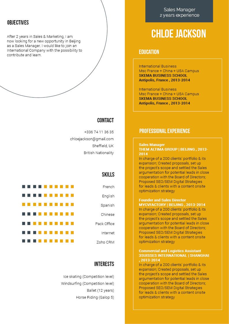 This Simple CV Template features and excellent format tha highlights all the key skills!