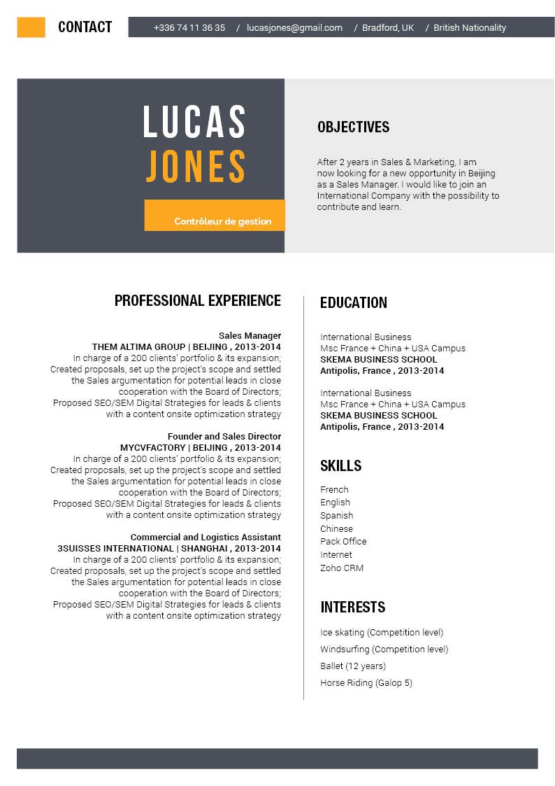 The lay out in this resume template is superb!