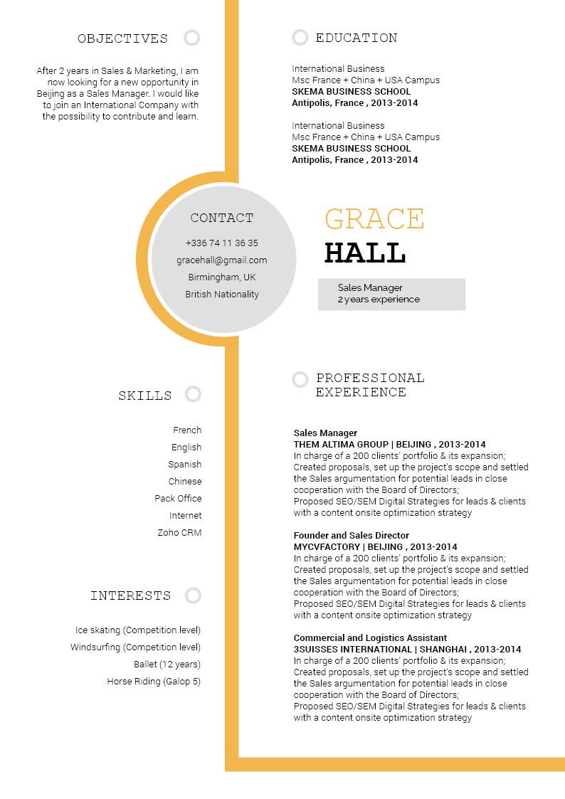 CV Template Innovative Resume MyCVfactory