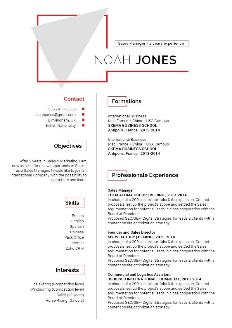 A clean and professional great resume template