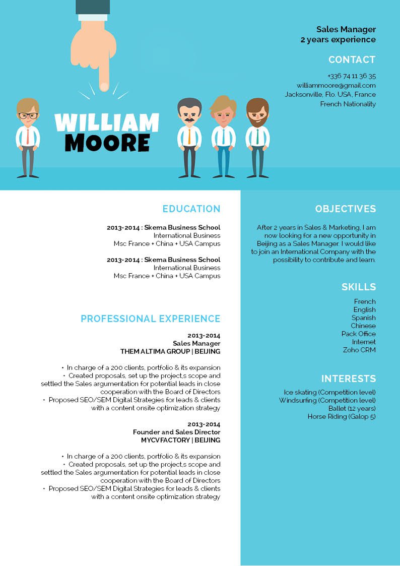 The colors and format will make this functional resume template stand out from the rest!
