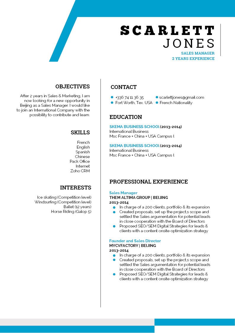 The lay out and format in this student resume template is sure to help you make a great CV!