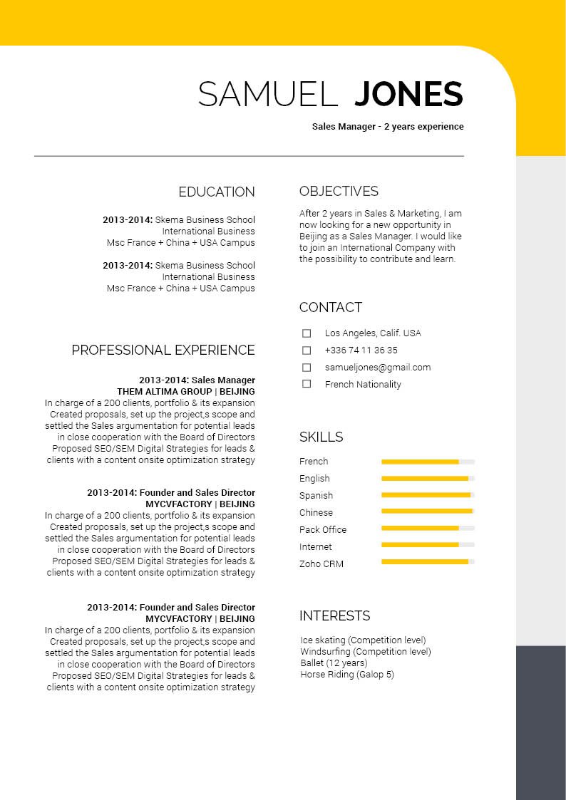 A well-structured professional resume template that is perfect for any career!