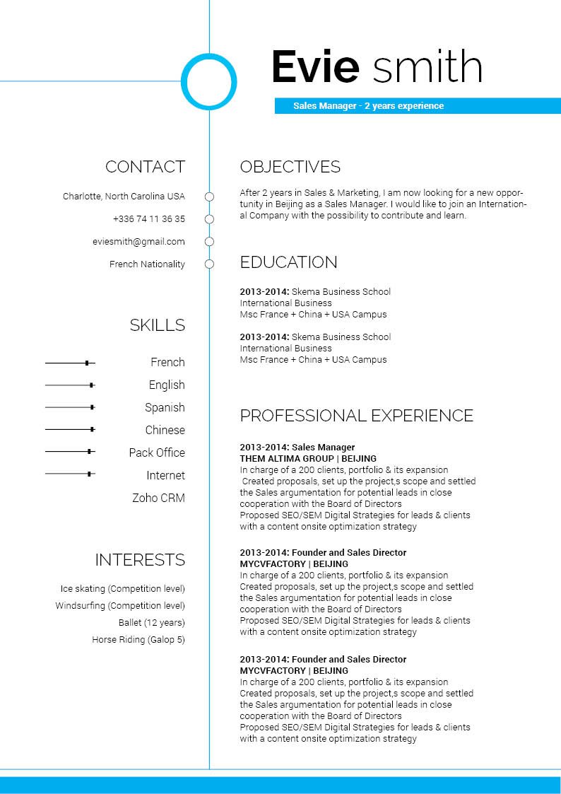 The best Professional Resume template for your job hunting! Clear and functional for all job types