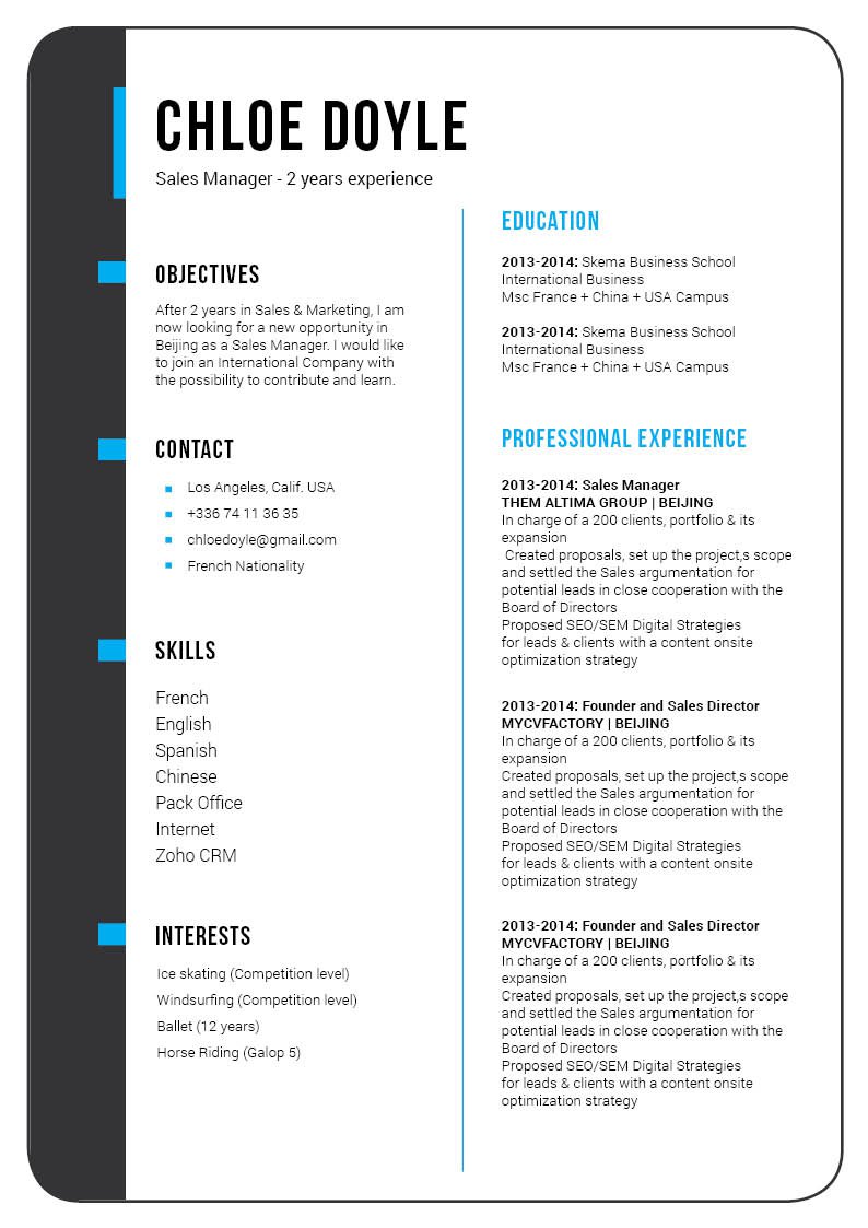Impress your future boss with this professional resume template!