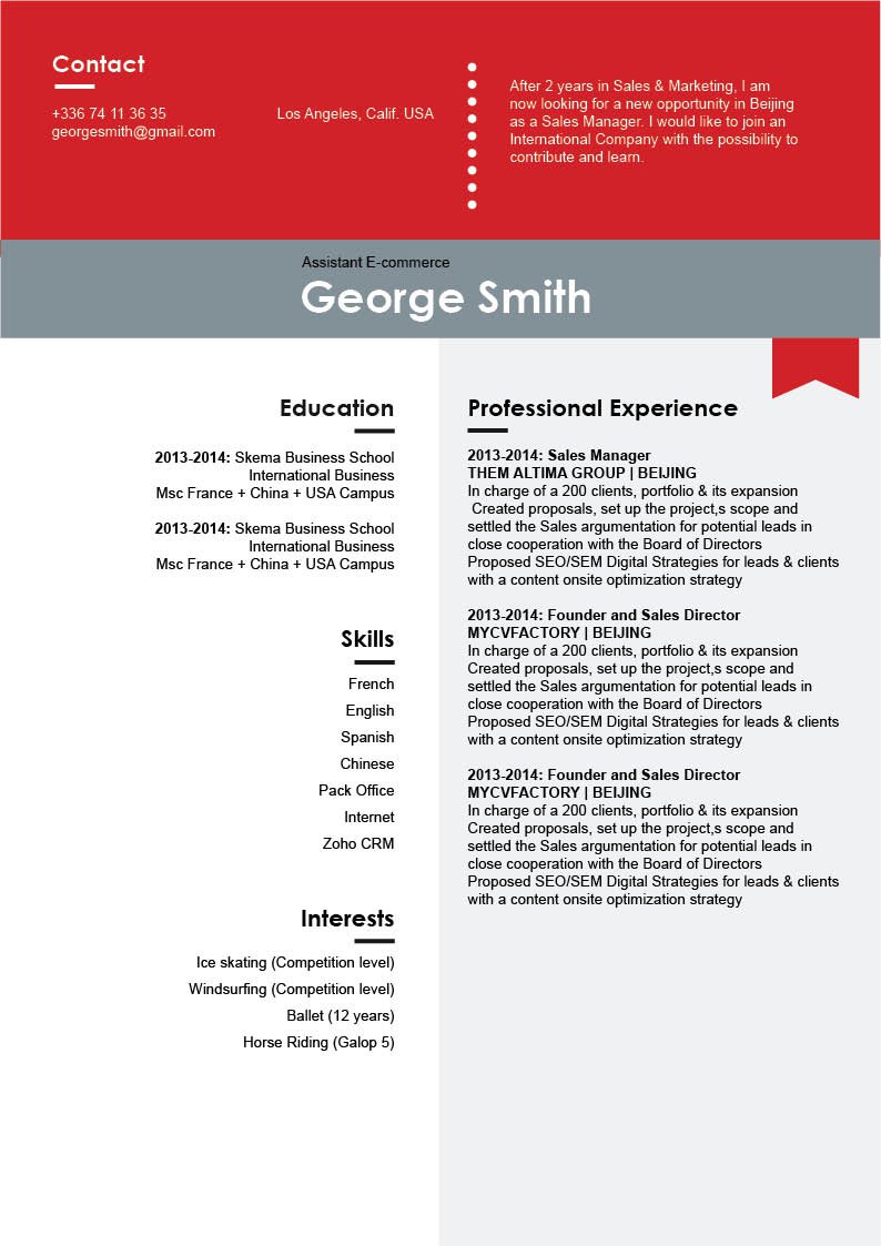 Grab the attention of your recruiter with this professiona resume template's great design and format