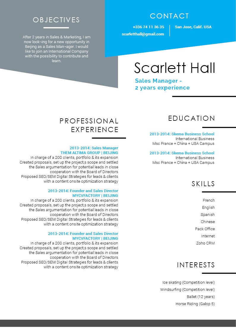 A CV template with an excellent balance of creativity and functionality