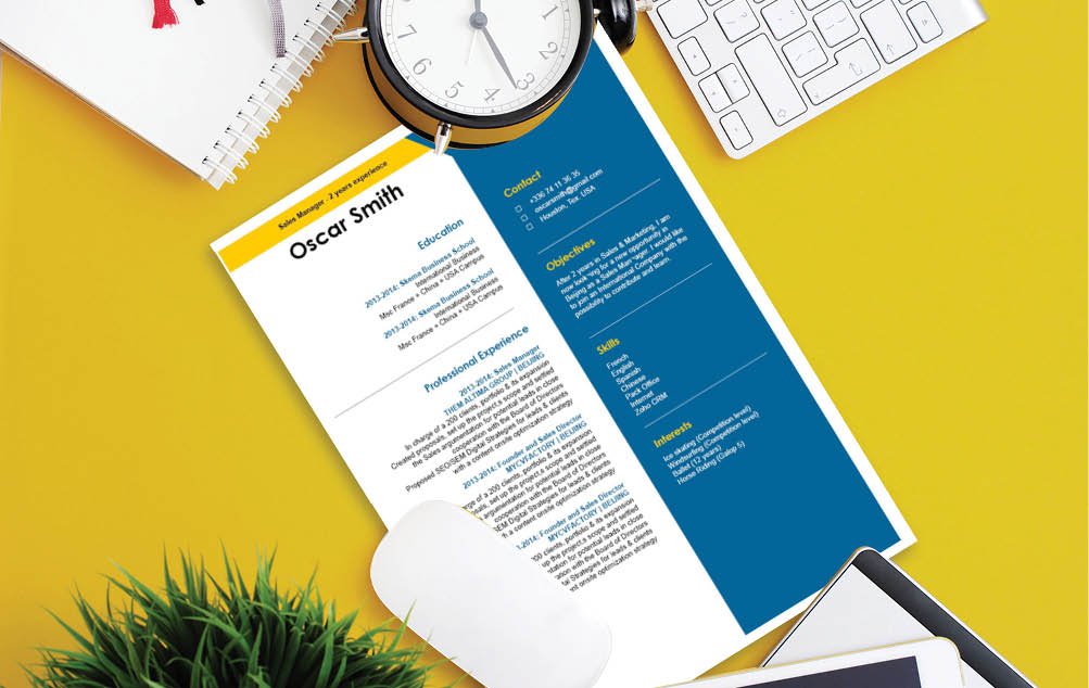 The presentation in this CV template makes for a great resume in any sector