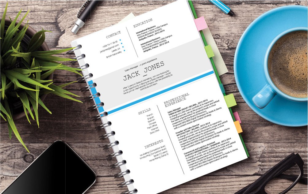 Colors and style make this modern resume template an ideal choice for an educator