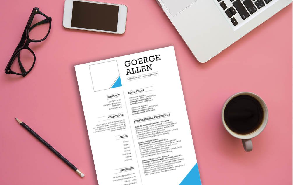 A professional CV design perfect for the modern work age