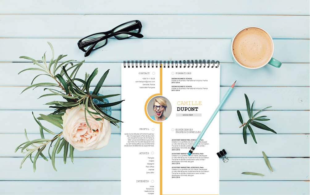 Mycvfactory-cv design-394.jpg Un design cv atypique qui tranche avec les modèles habituels. Démarquez-vous avec ce cv