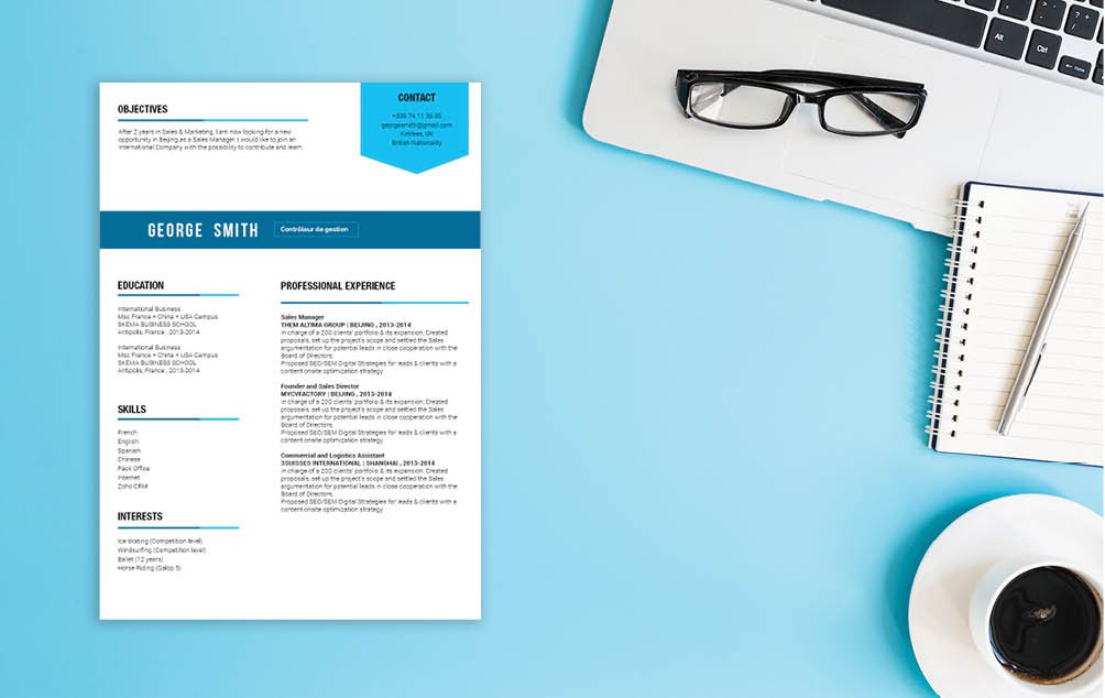 Build the best cv format you can with this functional resume template!