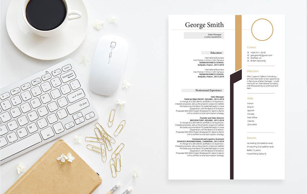 This modern cv format has a functional presentation of your best qualities!