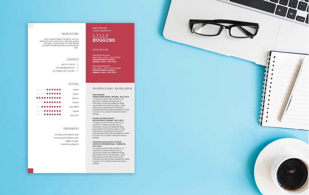 A terrific Modern CV template with an awesome design!