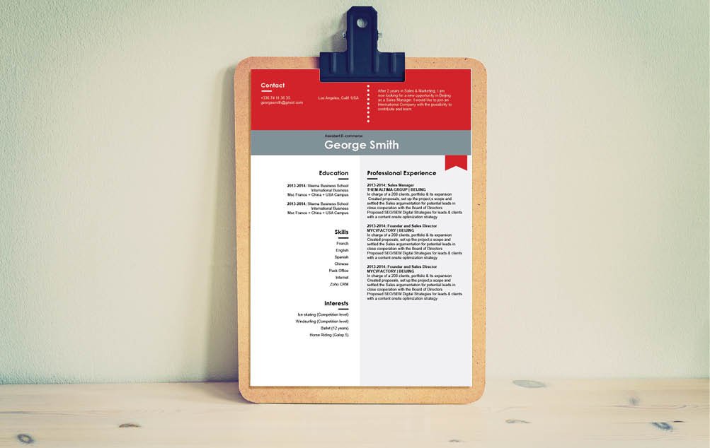 Look like a true professional with this professiona resume template