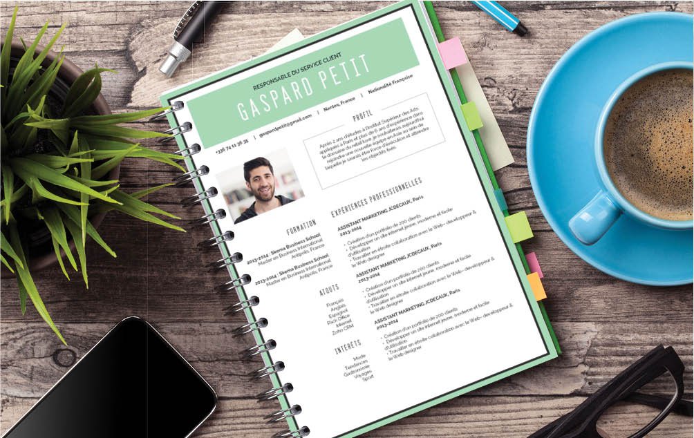 Mycvfactory-cv design-421 Ce modèle conviendra aux métiers tels que manager ou responsable des ressources humaines.