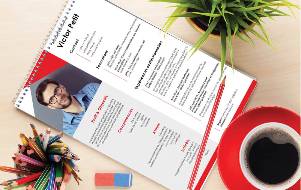 Mycvfactory-cv design-439.jpg A part jouer sur les couleurs le CV se présente de façon simple