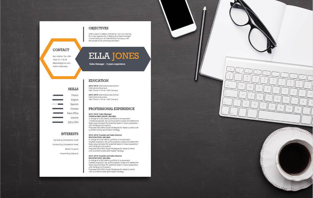 This Modern Resume template has a clear and clean design made for all job types,