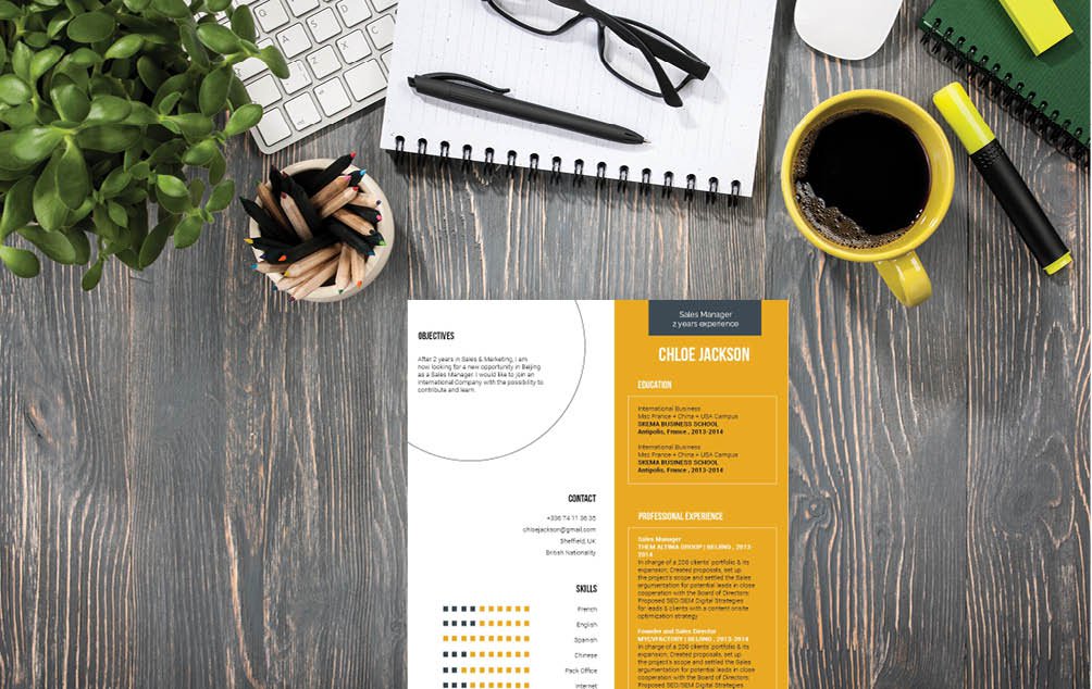 Your skills and experience are clearly highlighted thanks to this Simple CV Template's design