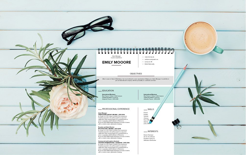 This modern CV template features a rigorous design makde for the modern worker!