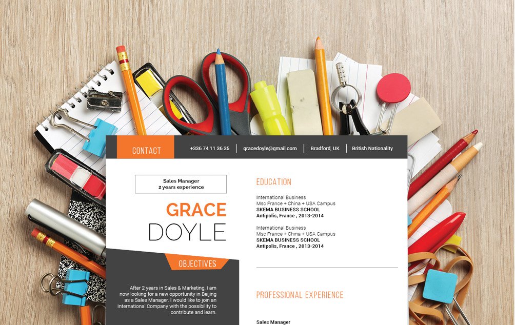 A professional profile should have a simple resume layout, and this modern CV template delivers!