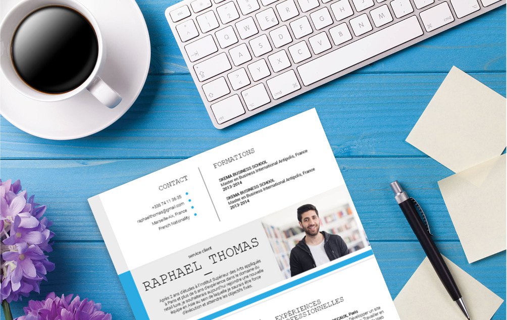 Mycvfactory-cv design-368.jpg Idéal pour synthétiser les informations. Les commerciaux apprécieront la concision de ce cv