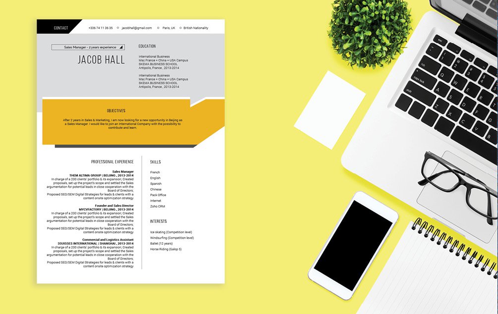 A Modern CV Template is all you need to win over any recruiter