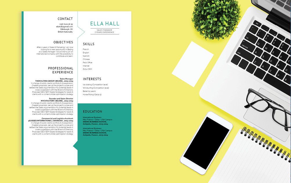 Simple, clean, straightword -- the best modern resume template to have!