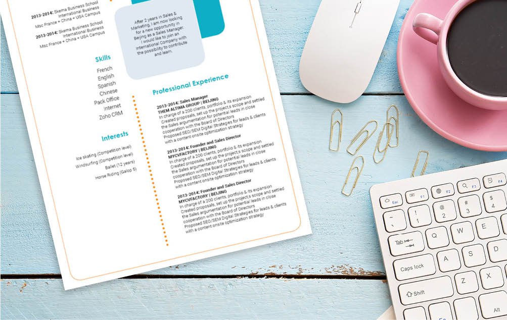 This simple CV template has everything you need in a good resume
