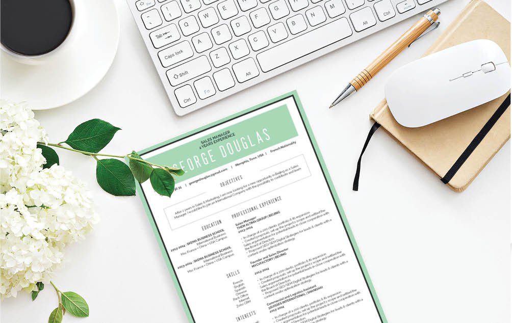 This is one great  simple resume template with an excellent mix of color and designs!