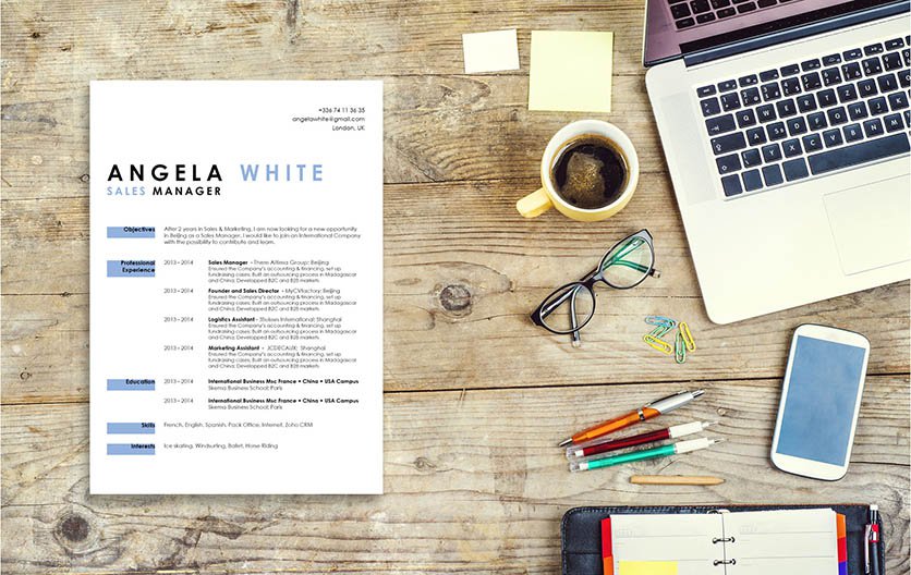 A simple resume template with a clean design sure to get you hired