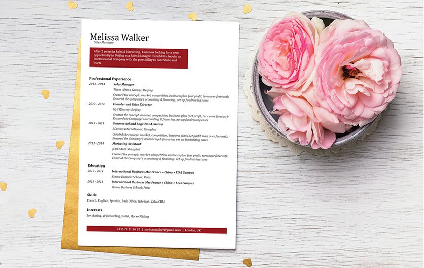 A functional resume template with an equally creative design