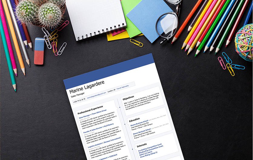 A functional resume template with a creative design perfect for all job types
