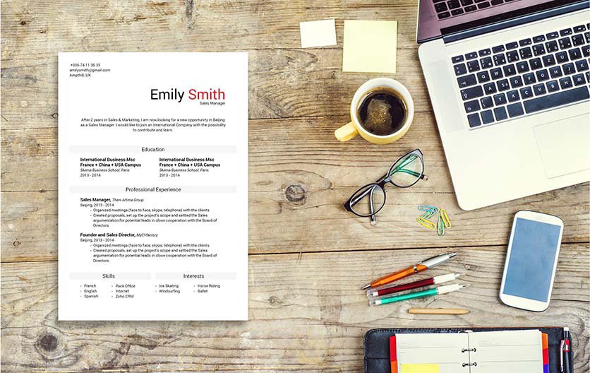 A CV format made to perfection -- there is nothing you need more!