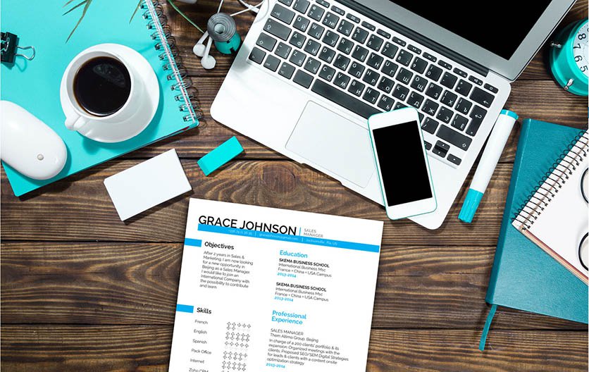Colors and style make this simple resume template an ideal choice for an educator