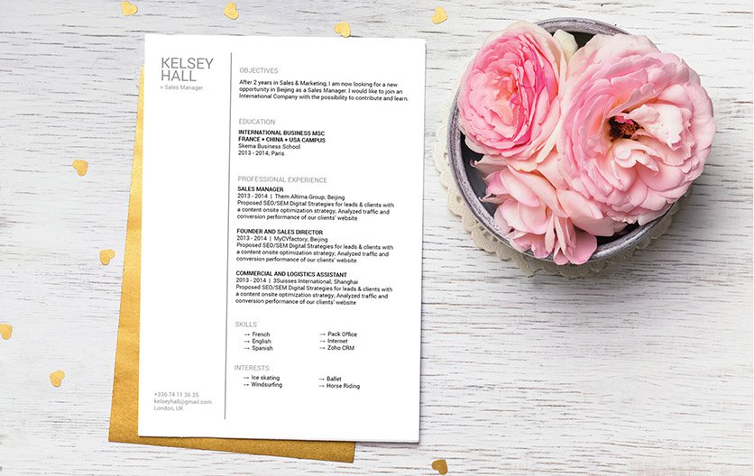 This simple resume tempalte has an effecient design that is sure to make you stand out