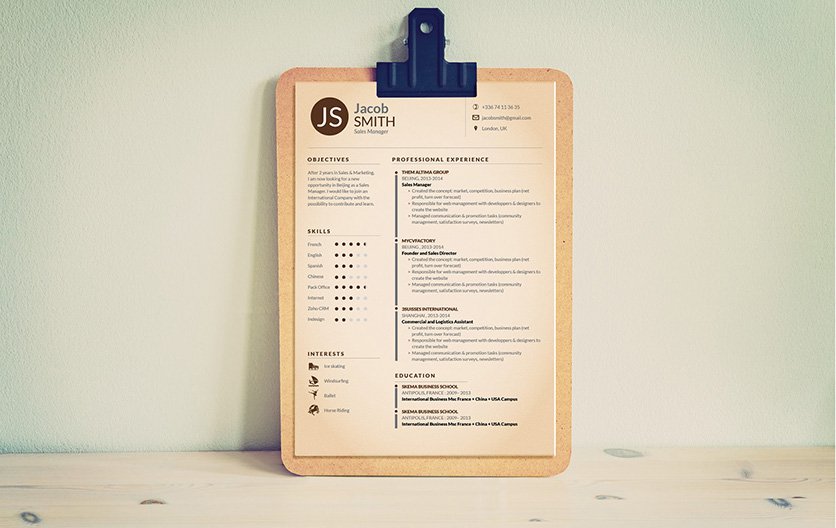 This resume template has an original design made to impress all hiring managers in every job sector