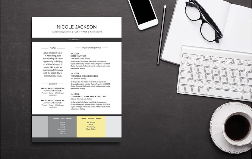 A functional resume template made for writers!