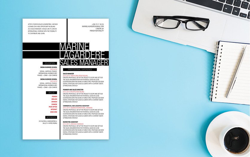 A versatile CV format that is applicable for all job types