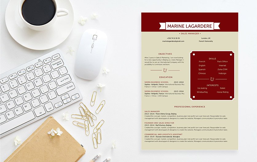 A simple resume that weighs heavily with effectivety and functionality