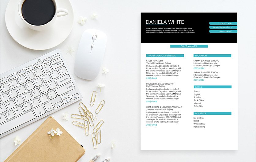 The colors used in this template is sure to create a good resume for any job type!